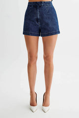 Abel Denim High Waist Relaxed Fit Shorts