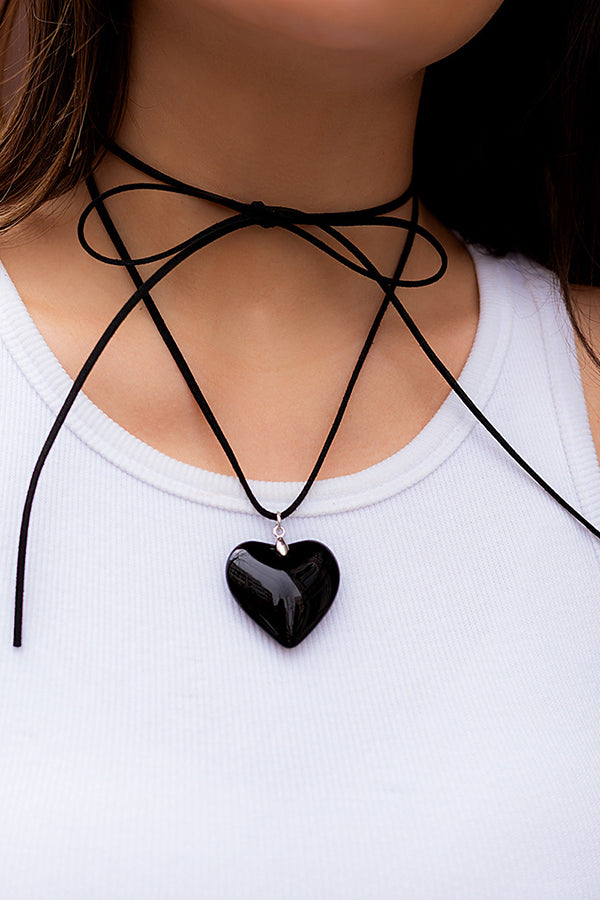 Adjustable Simple Alloy Love Pendant