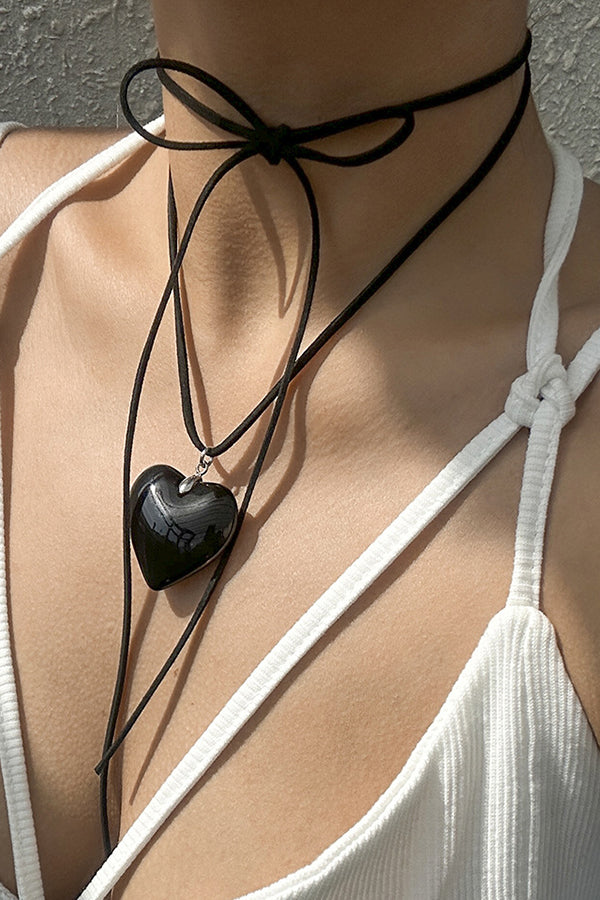 Adjustable Simple Alloy Love Pendant