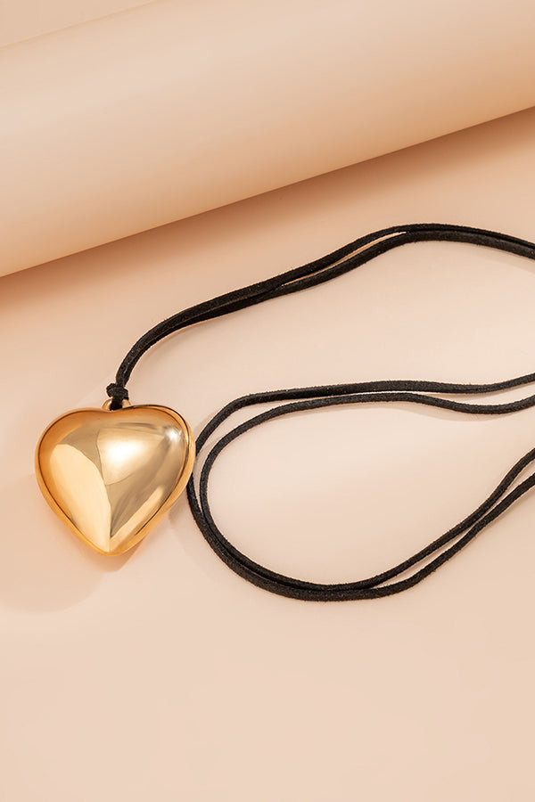 Adjustable Simple Alloy Love Pendant
