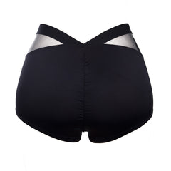 Mesh Solid Exercise Workout Running Yoga Athletic Gym Trousers Sportswear Shorts