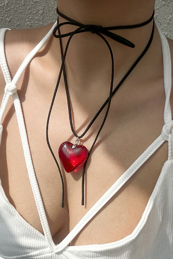 Adjustable Simple Alloy Love Pendant